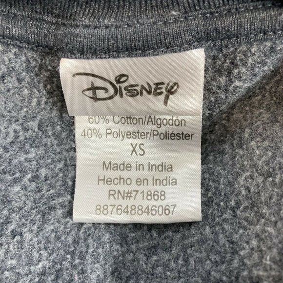 CLEARANCE Disney Stitch Soft Light Sweatshirt XS Varsity V Neck Gray Lilo Movie - Picture 5 of 8